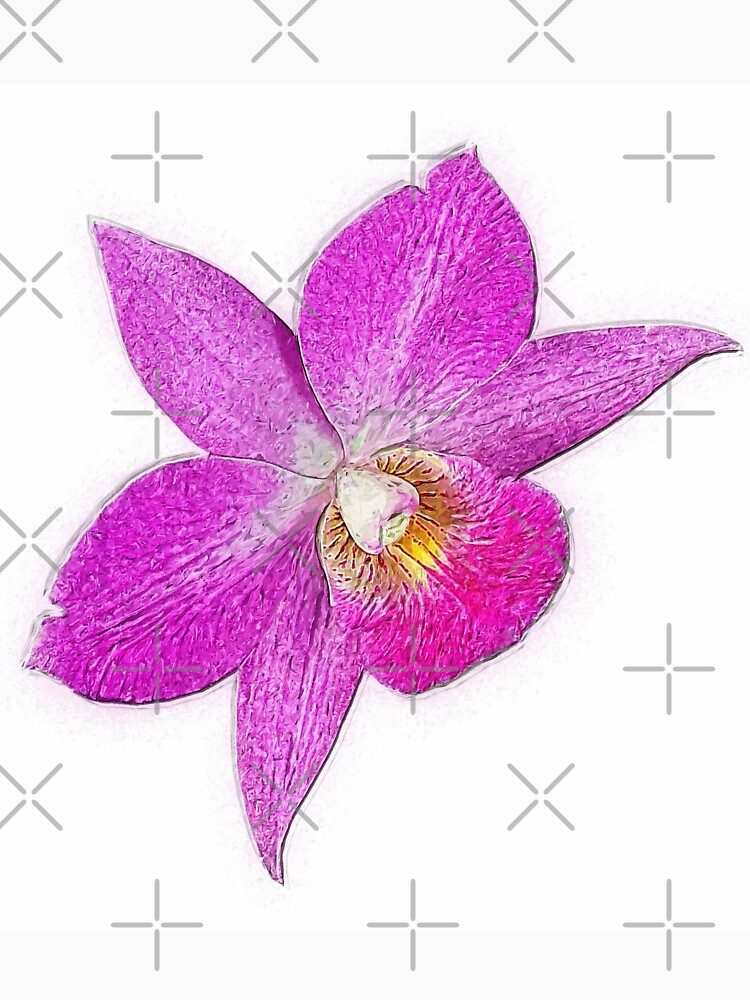 Pink Orchid flower Сolor print by artdragongift 15