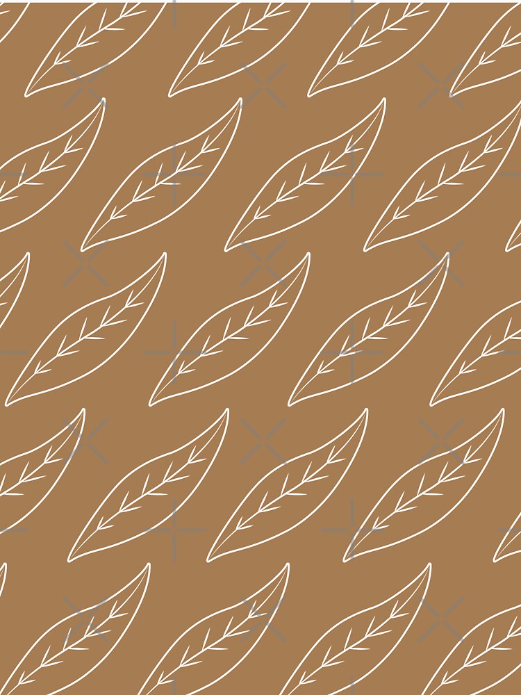 Minimalist Floral Pattern Dark Brown by SoloTravelerSt