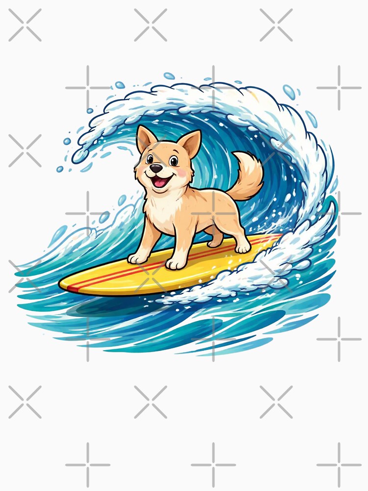 Dog on surfboard Surfing Wave by SOUFIANE1991