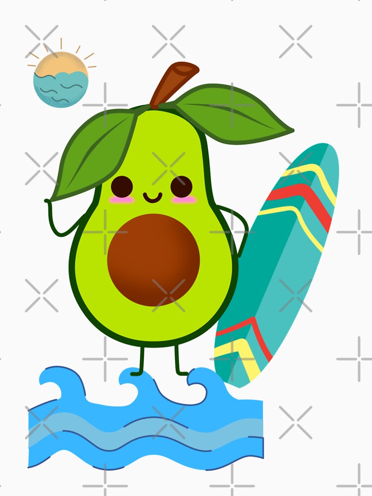 Funny Avocado Surfing by Eman4design