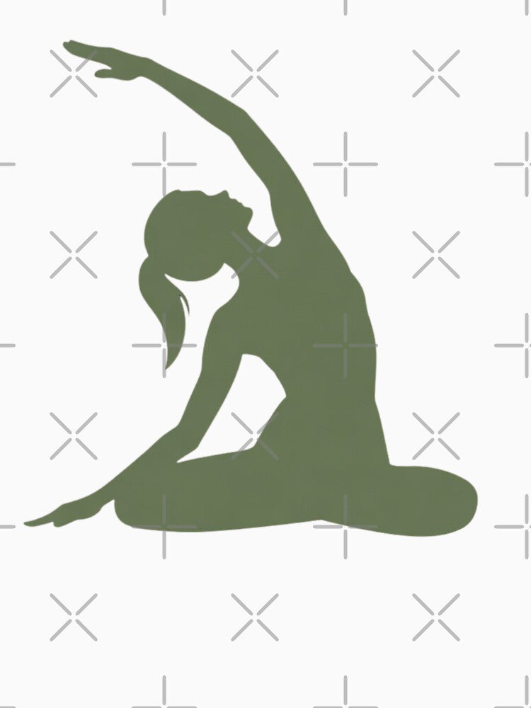 Gentle Yoga Side Stretch – Minimal Wellness Art by Amevvoo