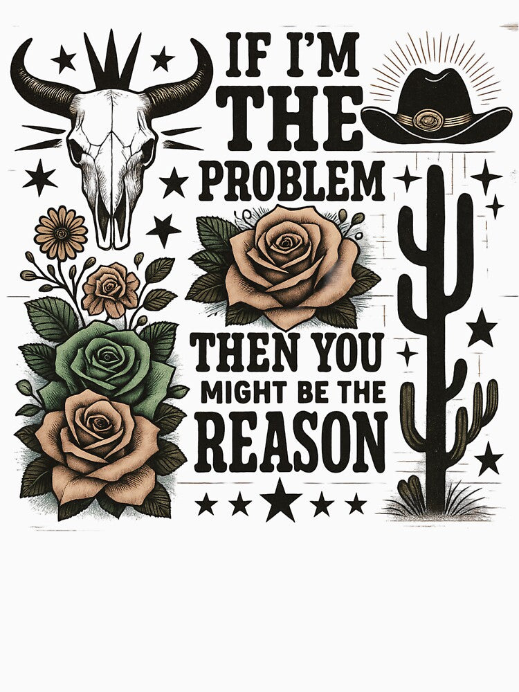 Western Cowgirl Quote with Roses and Cactus – Vintage Western Aesthetic Design by Sonchai Paladsai