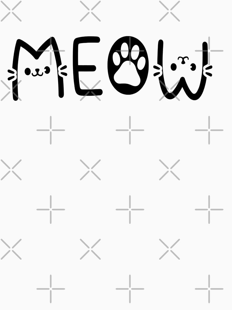 Meow Cute And Funny Cat Lovers For Cat Moms And Dads by ViktoonShirts