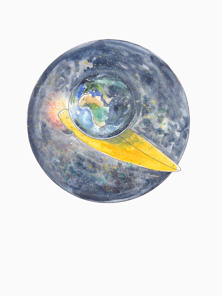 The surfing planet by TanjaLuArt