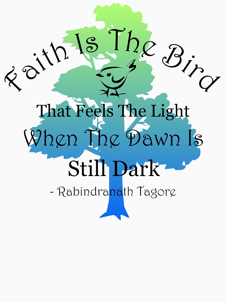 Inspirational Tagore Quote With Tree by Oirabot