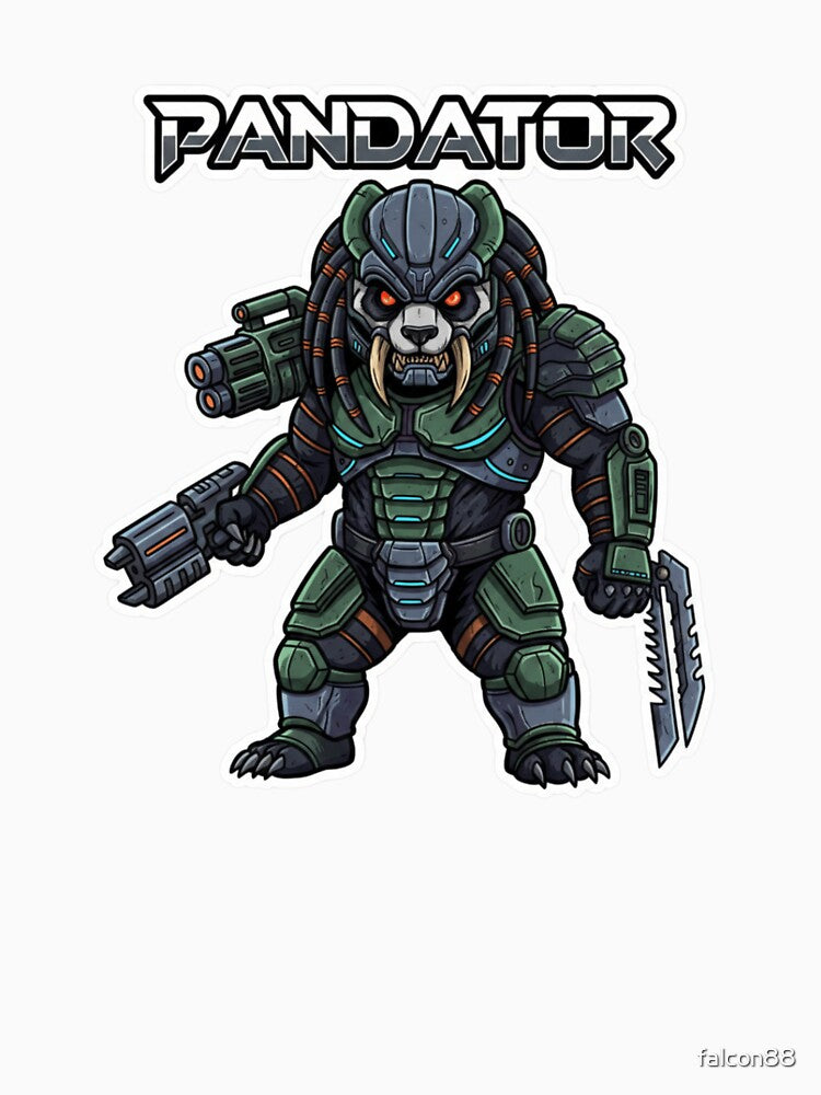 Pandator – Sci-Fi Action Panda Movie Parody Sticker by Imaginarium of Chaos falcon88