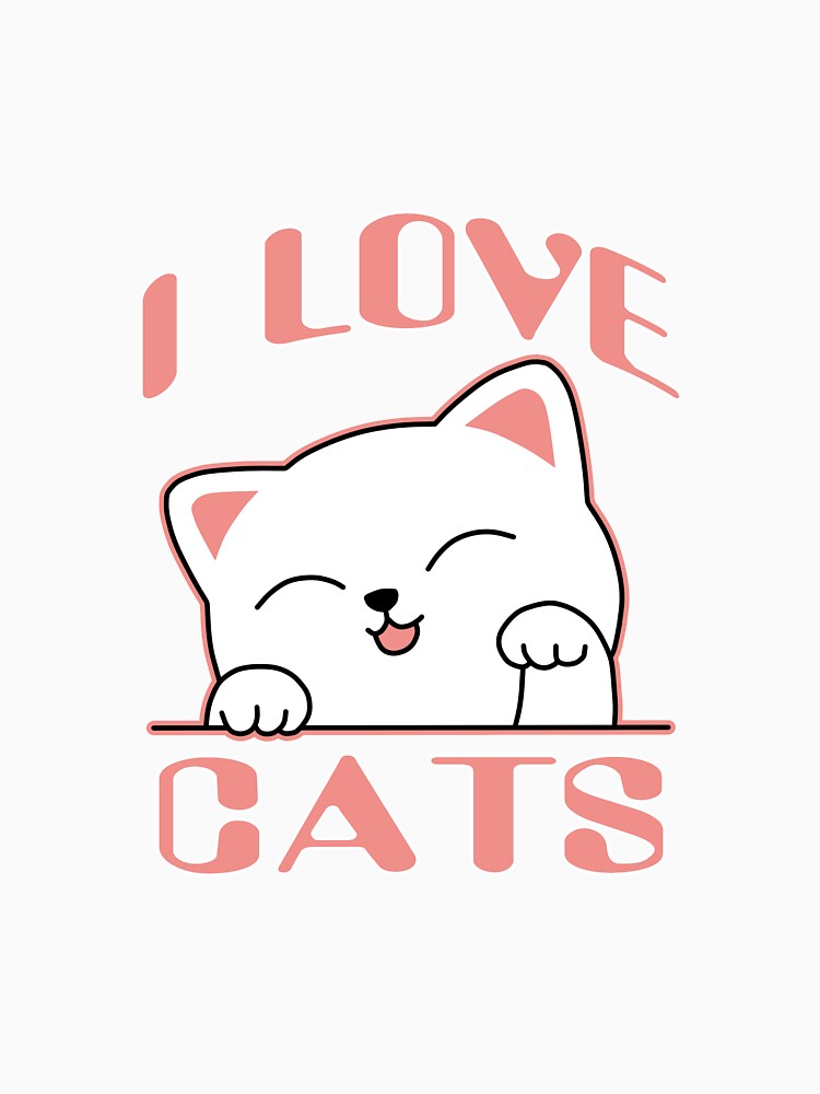 Cute I Love Cats by fambrostore