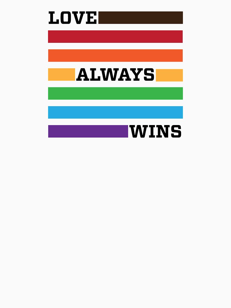 Love Always Wins LGBT Motivational Quote by zhdezigns