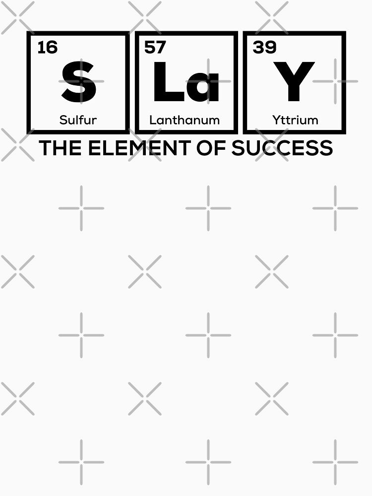 Funny Chemistry Periodic Table Words Slay Be Your Own Boss Positive Vibes by champagnemoment