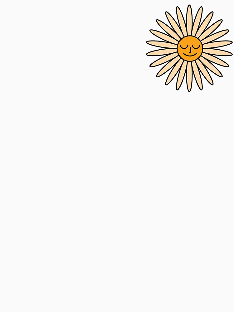 Peaceful Daisy – Retro Minimal Smiling Flower Face by goodsunday28