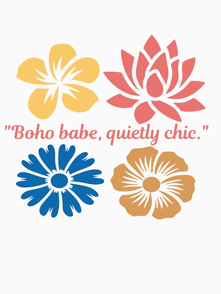 Boho Babe Quietly Chic Floral Design | Cute Bohemian Flower Aesthetic by jananinaveen