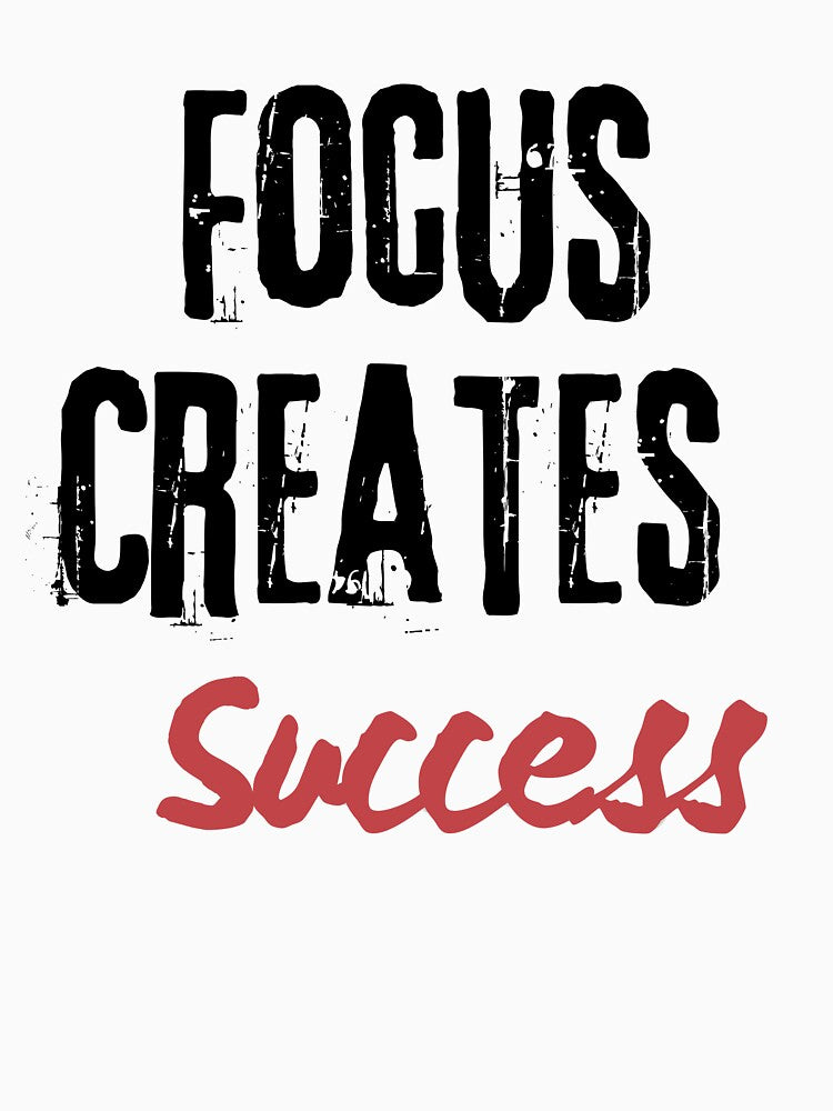Focus Creates Success Motivation Quote Design by Adappai