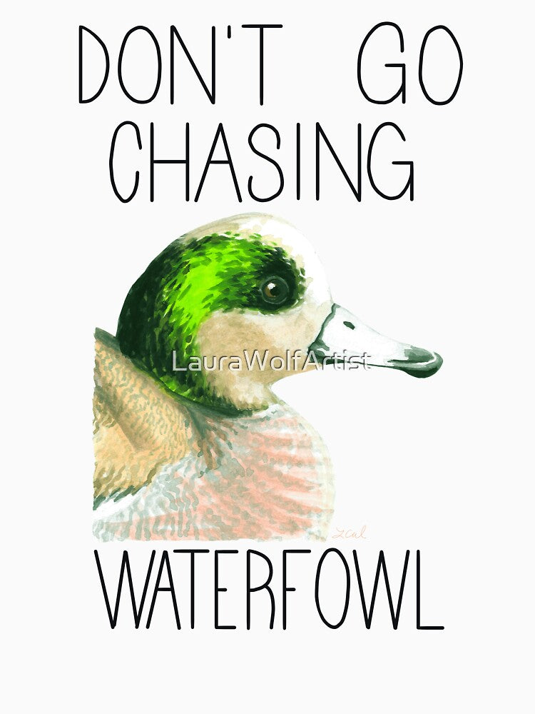 Don't Go Chasing Waterfowl (American Wigeon) by LauraWolfArtist