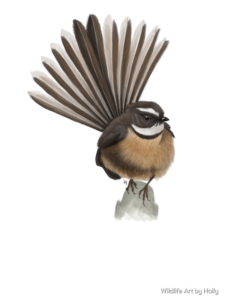 Pīwakawaka by Wildlife Art by Holly