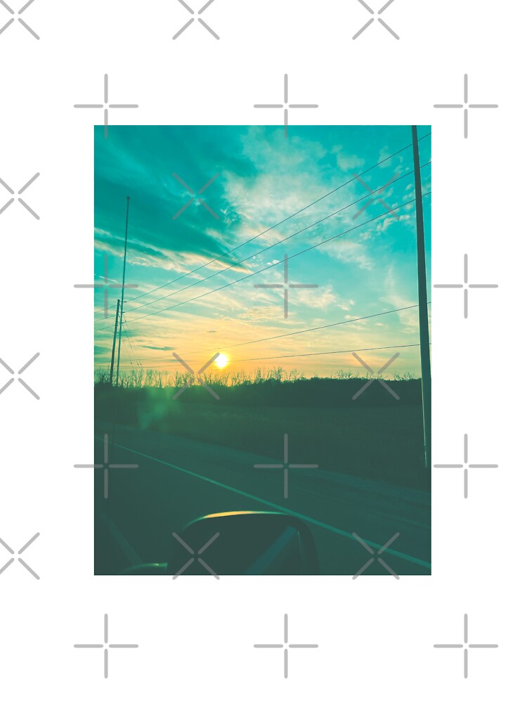 sunset vintage aesthetic green orange photography by sielexis