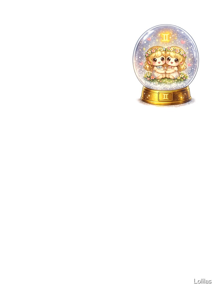 Kawaii Gemini in a Snow Globe by Lolilas