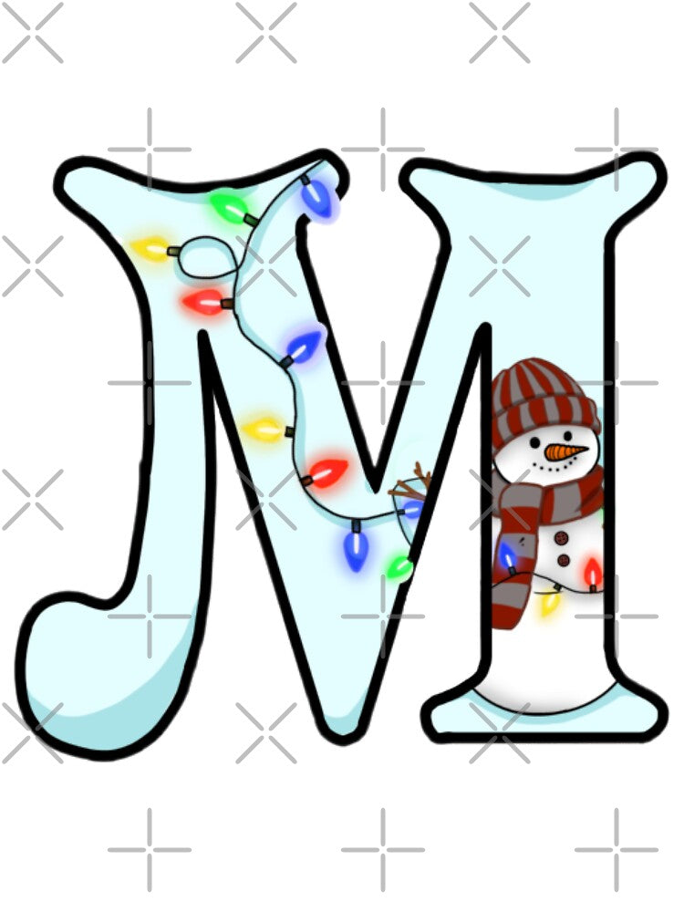 Holiday themed letter M by Artistkhg
