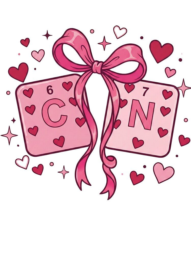 67 Periodic Table Valentines Day Science Teacher Coquette by Mixmint