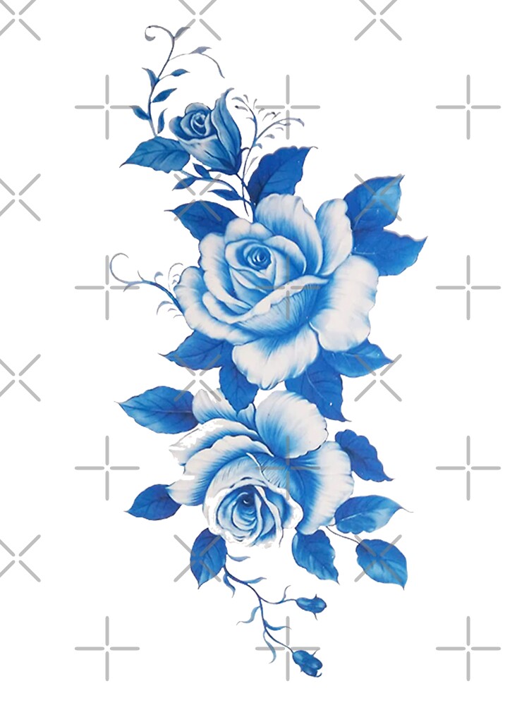 modern minimalist floral , blue and white flower by doitwithlove