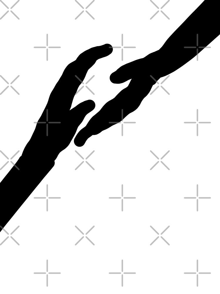 Minimalist Hands Touching Line Art | Human Connection Aesthetic | Abstract Emotional Design by DesignYourWaystore