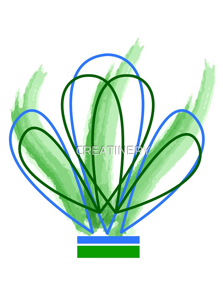 Flower green abstract by CREATINERY