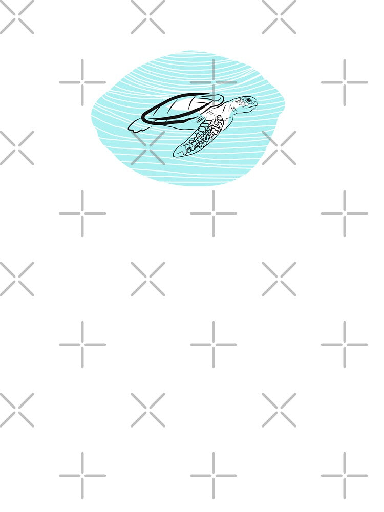 Turtle - sea - minimalist lines by Tropical Blood