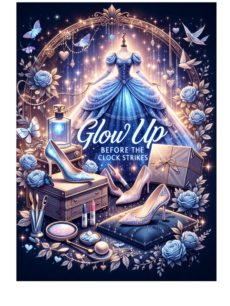 Glow Up Before the Clock Strikes Princess Aesthetic Design by Aura.Creative