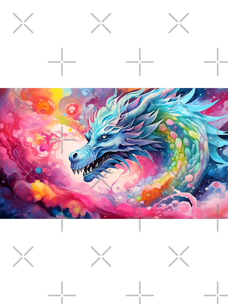 Fantasy Watercolor - Rainbow Magic Dragon by Fantasy Masterpiece