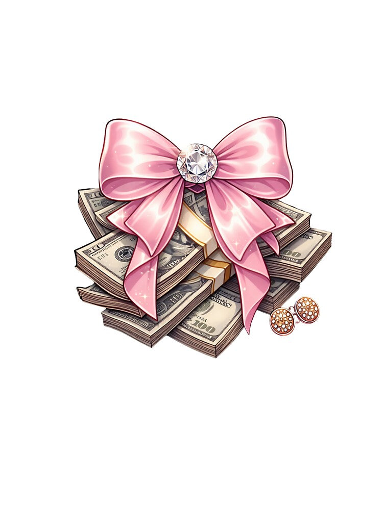 Money Bow Aesthetic – Pink Coquette Rich Girl Design by Aura.Creative