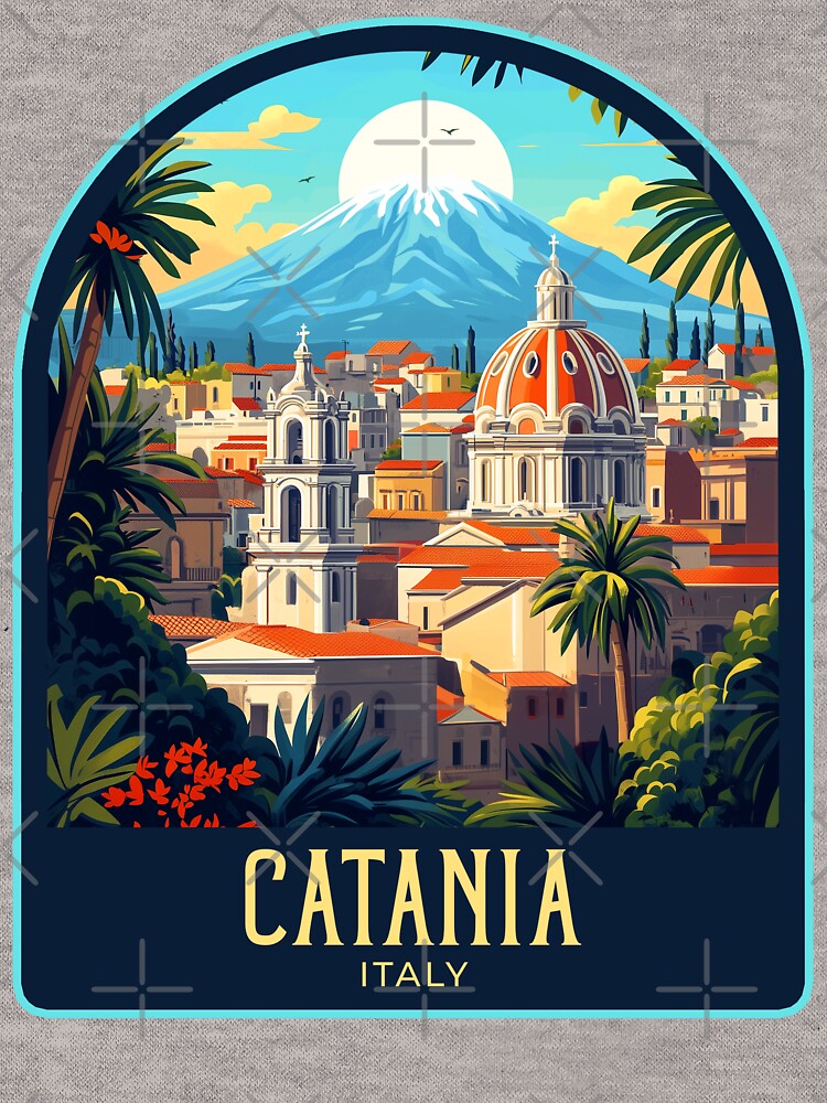 Catania Vintage Travel Illustration by HomeLivingCo