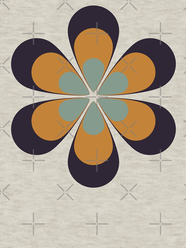 6 Petals Retro Flower by designandclouds