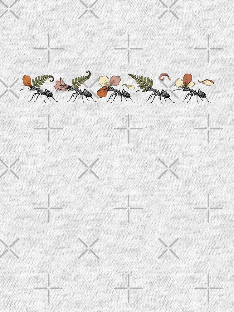 Leafcutter Ants Carrying Fern and Petals by BirdsnStuff