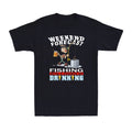Fishing Weekend Forecast Funny Fisherman Cozy Drinking Men's Cotton T-Shirt