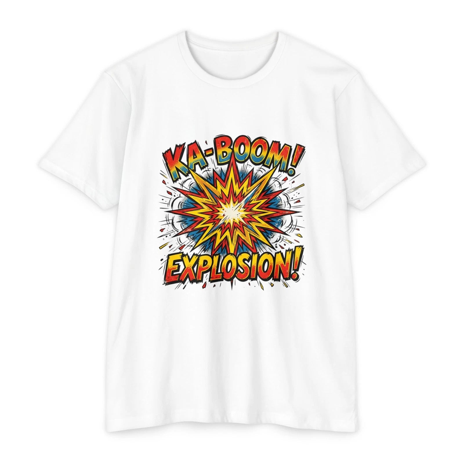 Ka-Boom Explosion Comic Graphic T-shirt | Retro Pop Art