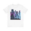 Neon Cyberpunk City T-Shirt | Futuristic Skyline Tee
