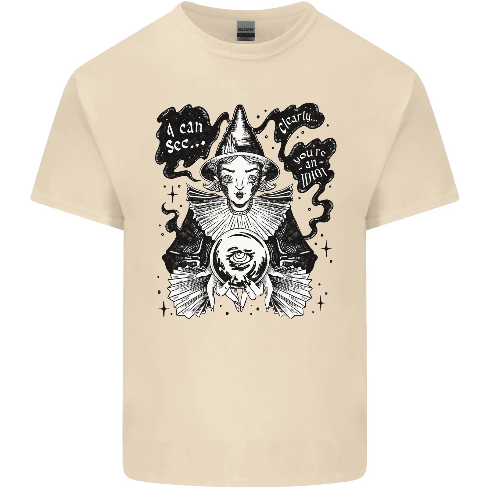 You're an Idiot Funny Fortune Teller Clairvoyant Mens Cotton T-Shirt Tee Top