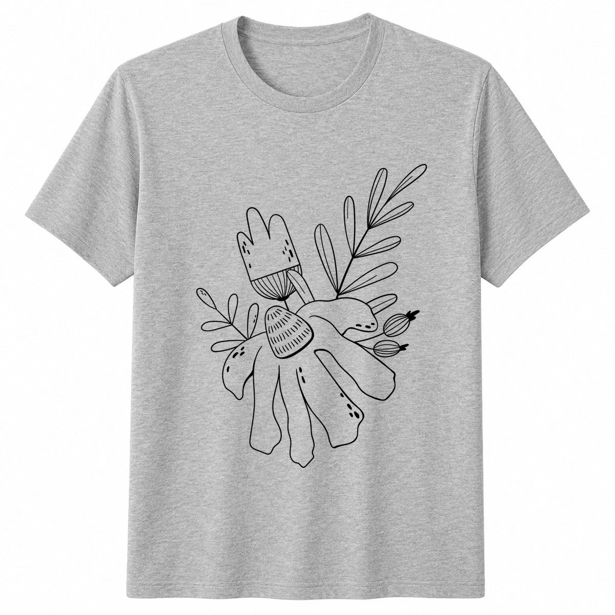 Botanical Illustration T-Shirt Botanical Line Art Nature Lover Gift