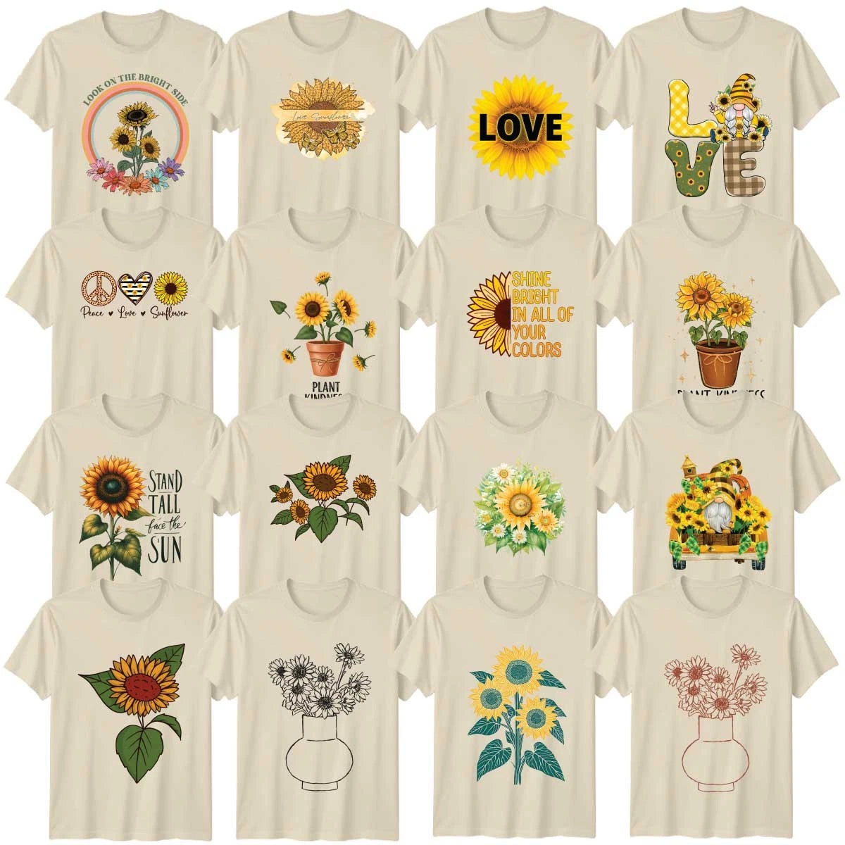 Sunflowers Gardening Adult T-Shirt Cottagecore Flower Nature Lover Gift
