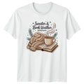 Sweater And Book Weather Bookish T-Shirt Cozy Winter Book Lover Reading