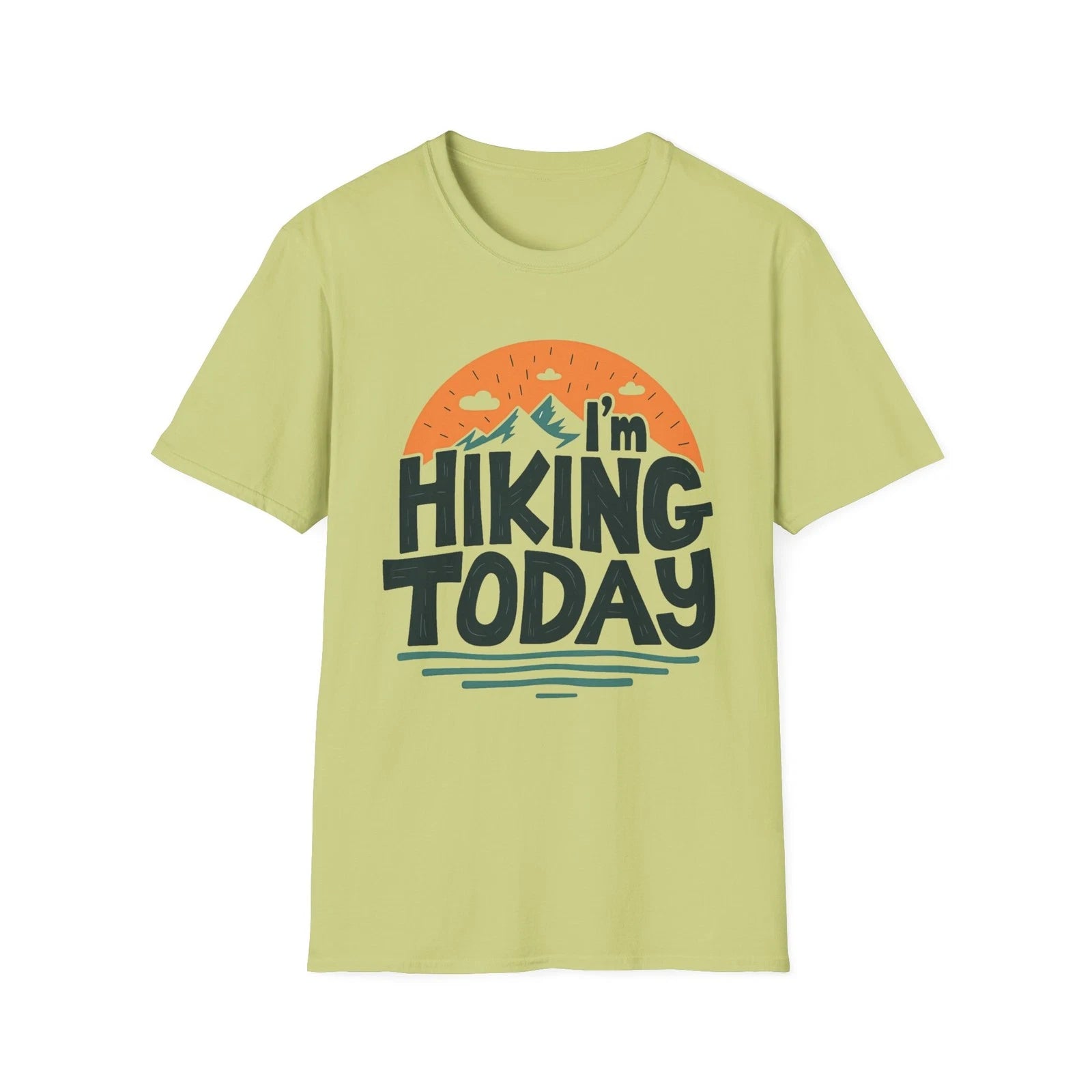 I'm Hiking Today: Retro Mountain Sunset Adventure Graphic Tee