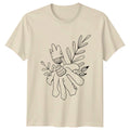 Botanical Illustration Adult T-Shirt Botanical Line Art Nature Lover Gift