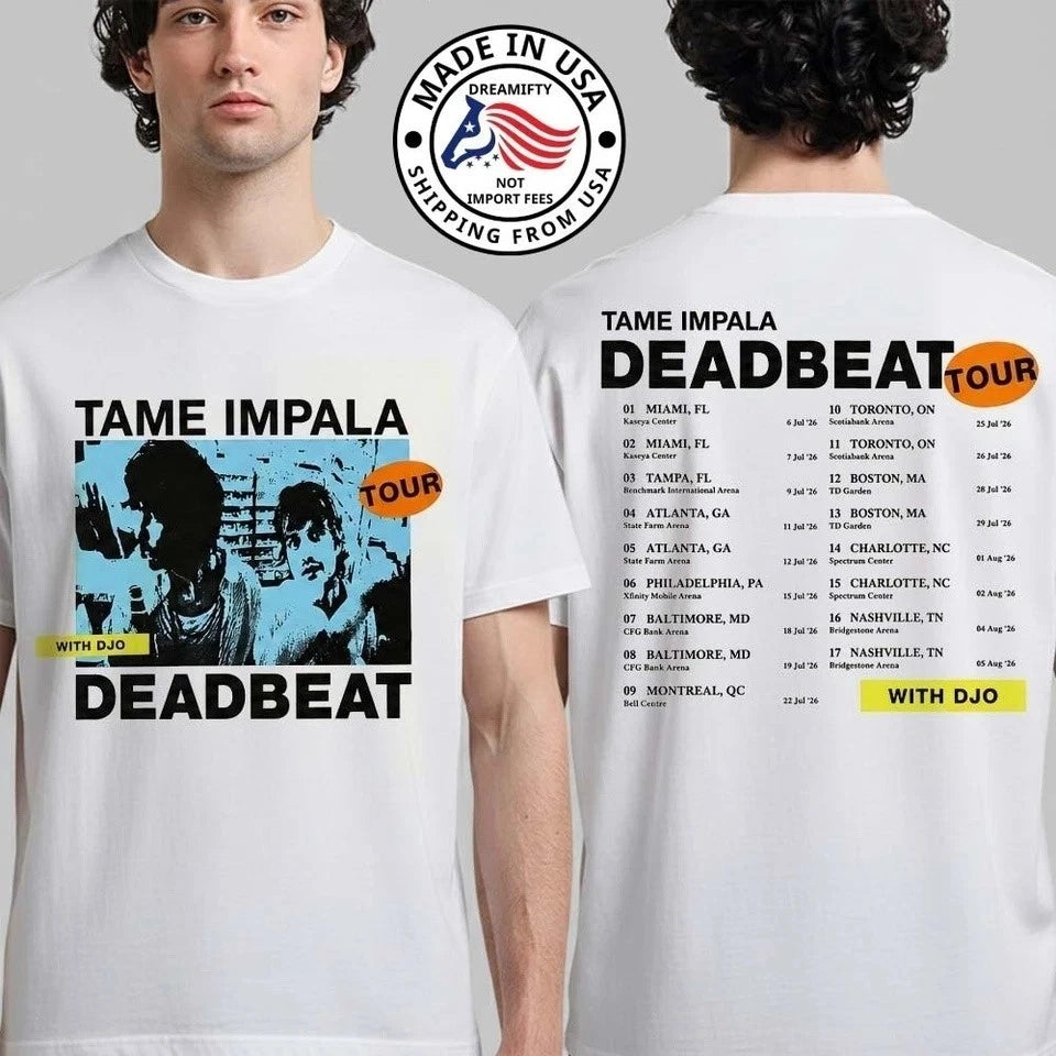 Deadbeat Tour 2026 Indie Rock Band Music Fan Graphic T Shirt