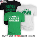 Cheers T-Shirt Shamrock St Patricks Day Saint Clover Holiday Beer Funny BSP14