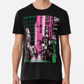 Vaporwave Cyberpunk Japanese Neon City Made in Australia Mens Tshirt S to 2XL