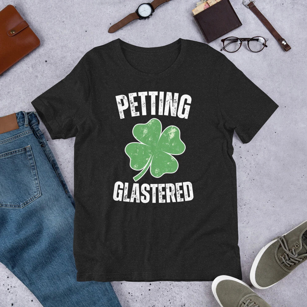 Petting Glastered Funny St Patrick's Day Irish Drinking Shamrock t-shirt