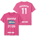 Argentina Personalized Custom Name And Number Unisex T Shirt Football Top