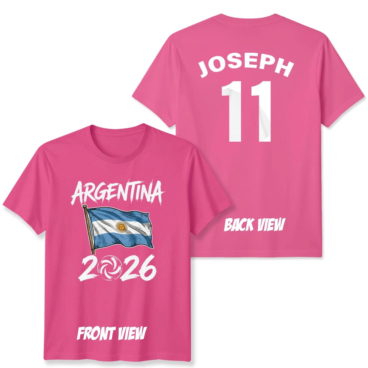 Argentina Personalized Custom Name And Number Unisex T Shirt Football Top