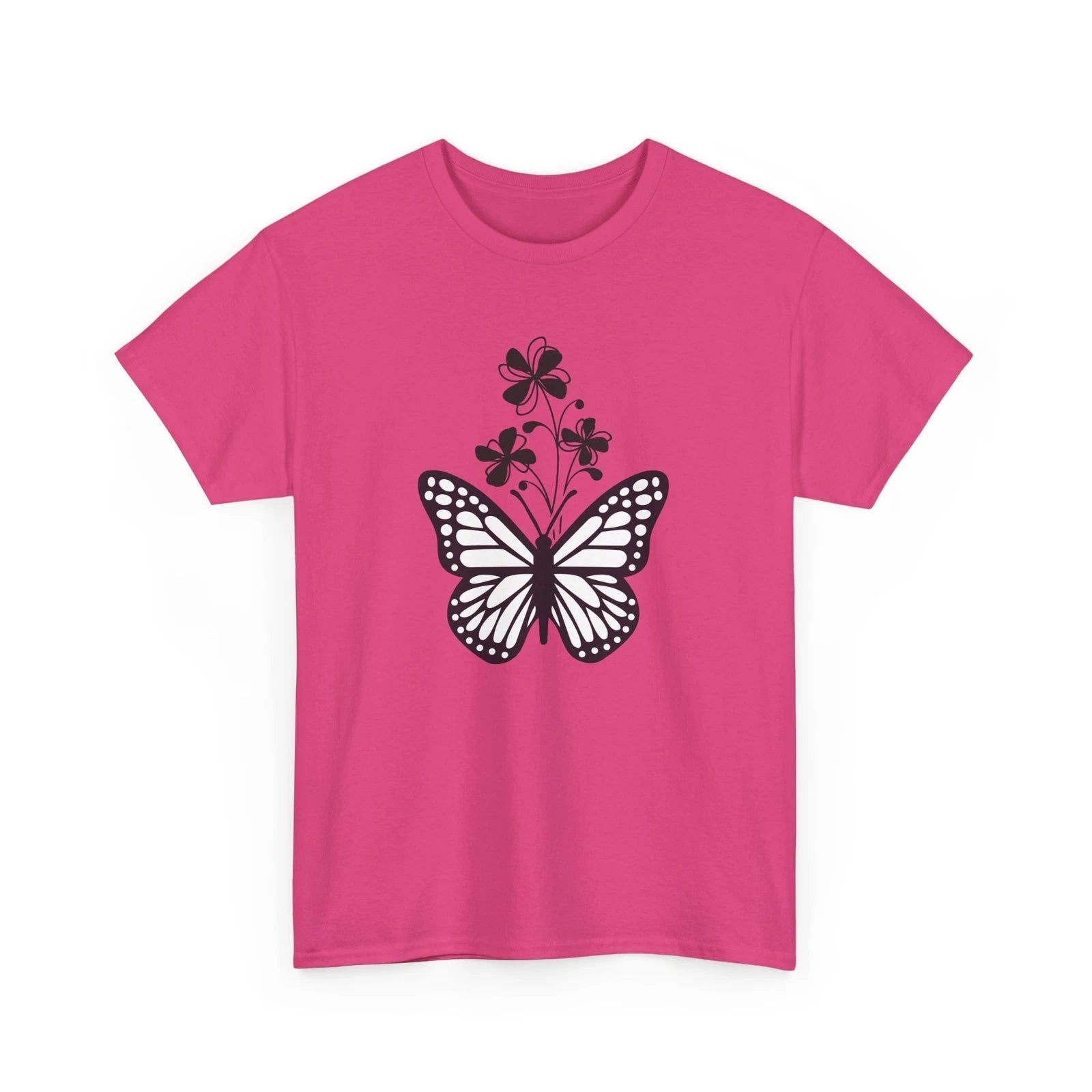 Butterfly Flower T-Shirt - Happy Floral Tee for Positive Energy
