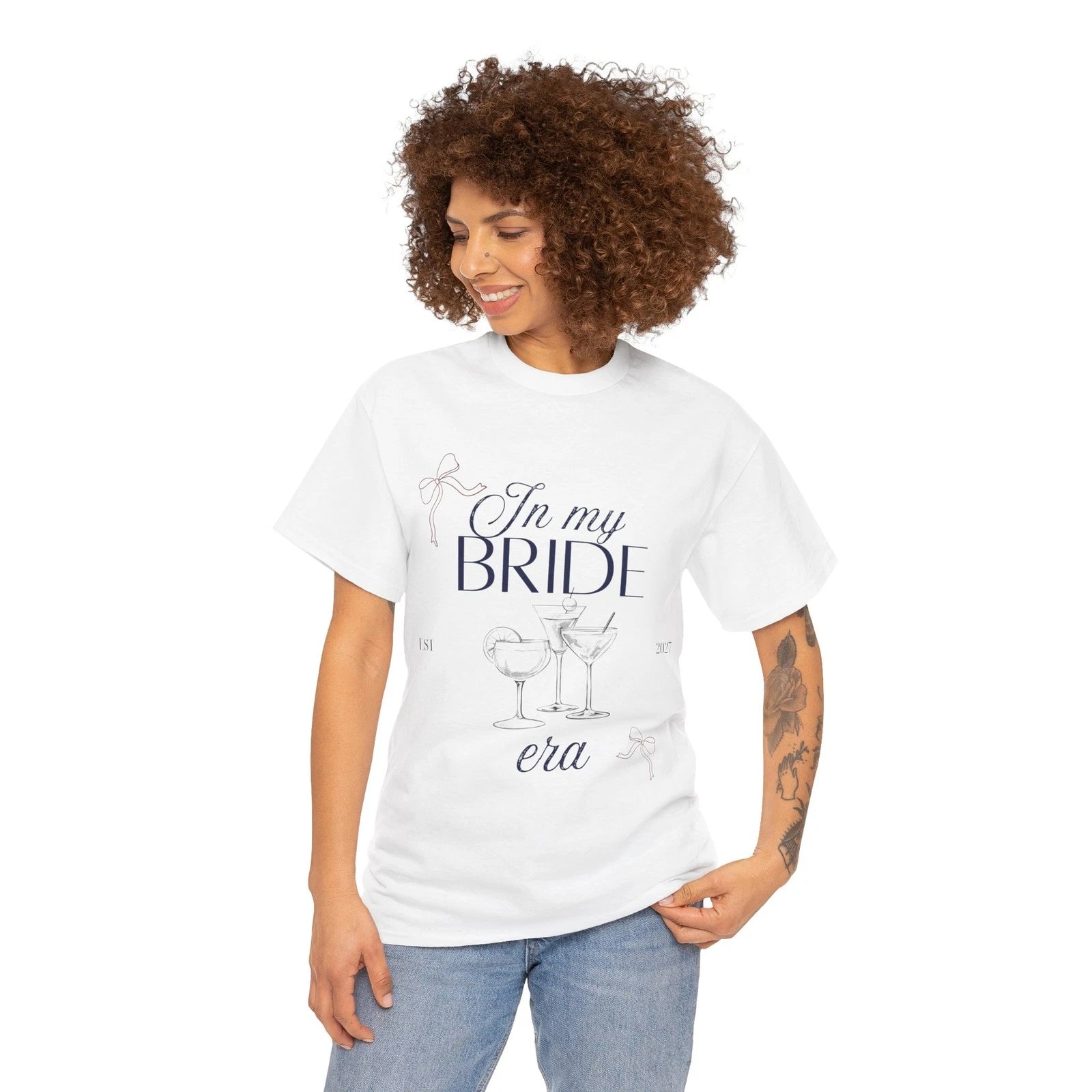 2027 In my Bride Era Tee | Hen Bridal Party Bachelorette Shirt, Champagne Glass