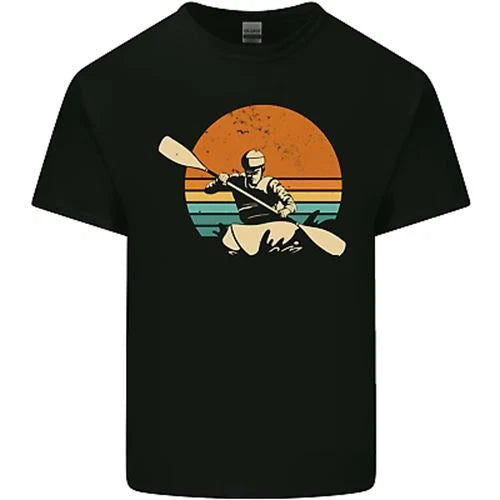 Kayak Kayaking Canoe Canoeing Water Sports Mens Cotton T-Shirt Tee Top